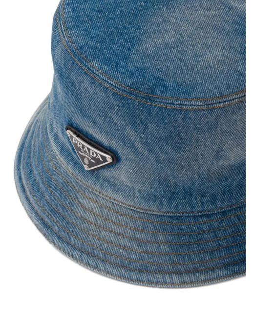 Prada Blue Denim Bucket Hat