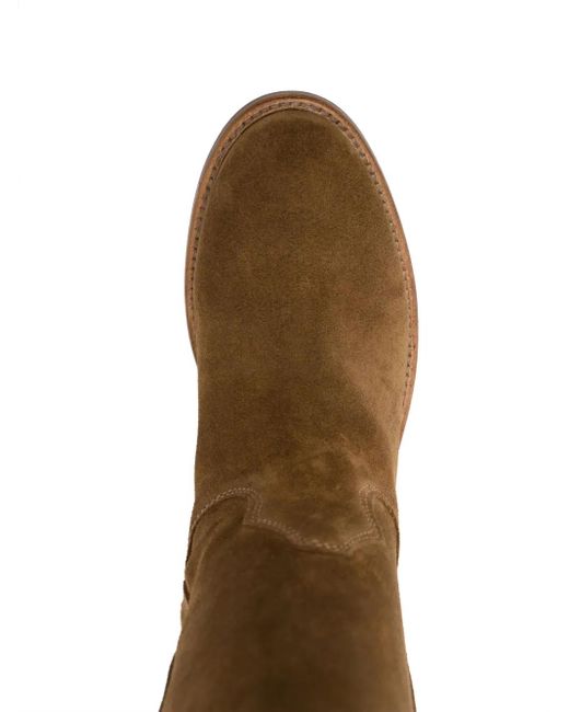 Ash Brown 60Mm Suede Leather Boots