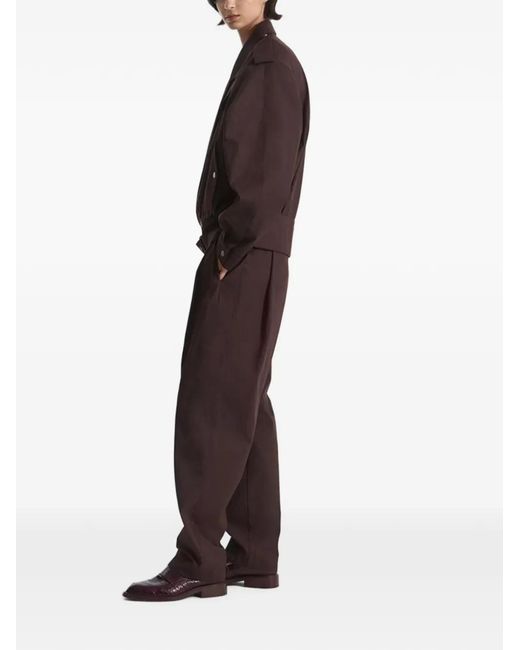 Co. Brown Pleated Tailored Trousers