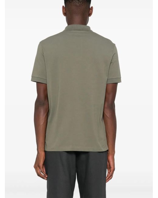 Stone Island Green Compass-Motif Polo Shirt for men