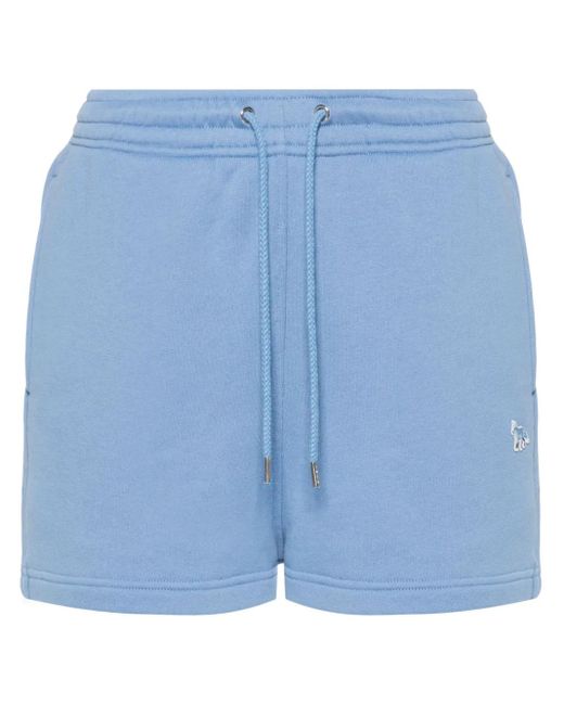 Maison Kitsuné Blue Fox-Patch Track Shorts