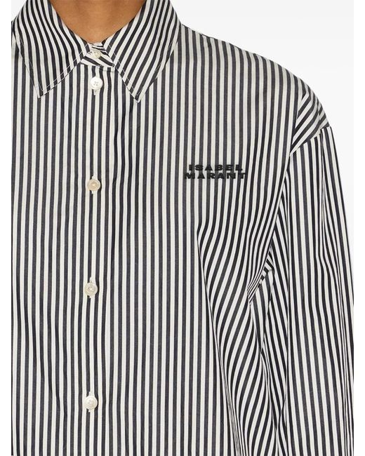 Isabel Marant Gray Fabriza Striped Shirt