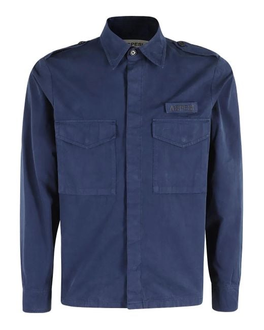 Aspesi Klassische Hemdjacke in Blue für Herren