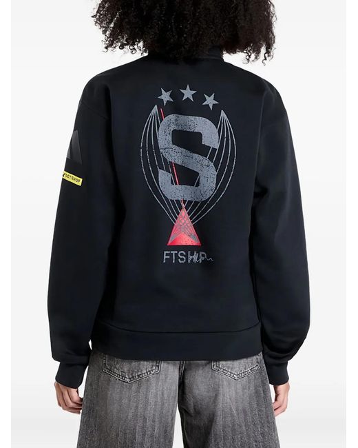 Adidas Blue X Footshop X Sparta Logo-Print Sweatshirt