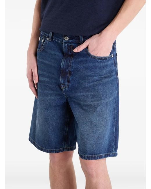Calvin Klein Blue 90S Oil Slick Denim Shorts for men