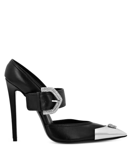 Philipp Plein Black Pointed-Toe Pumps
