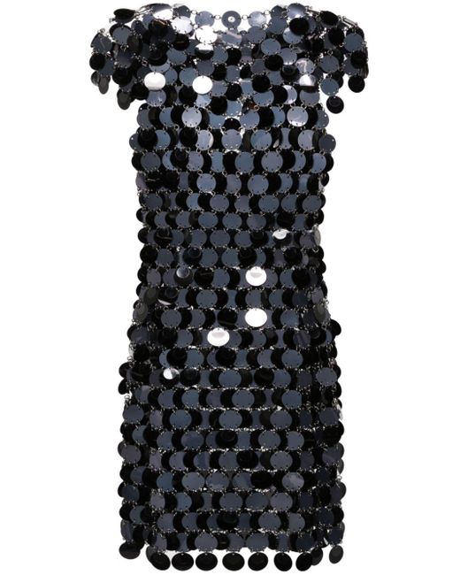 Rabanne Mini-jurk Met Pailletten in het Black