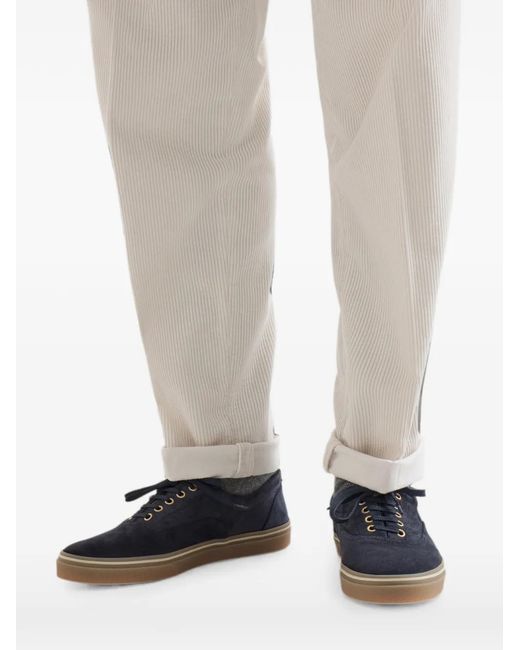 Brunello Cucinelli Blue Suede Sneakers for men
