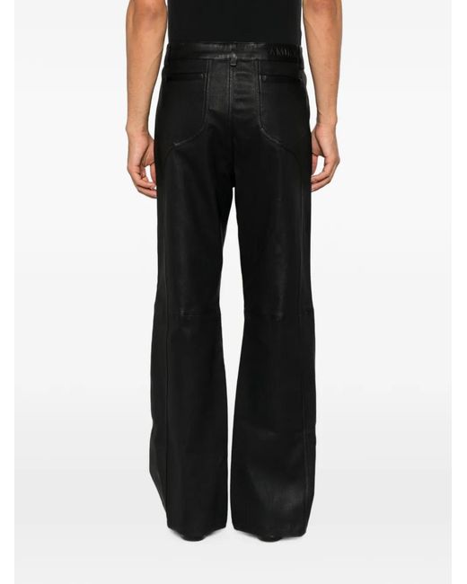 Amiri Black Panelled-Design Trousers for men