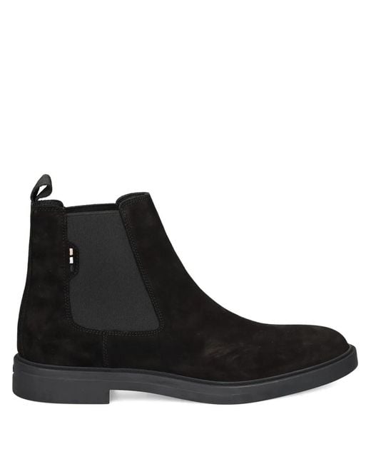 Boss Black Calev Elastic-Panel Suede Boots for men