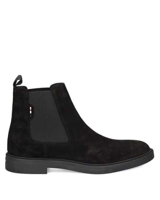 Boss Black Calev Elastic-Panel Suede Boots for men