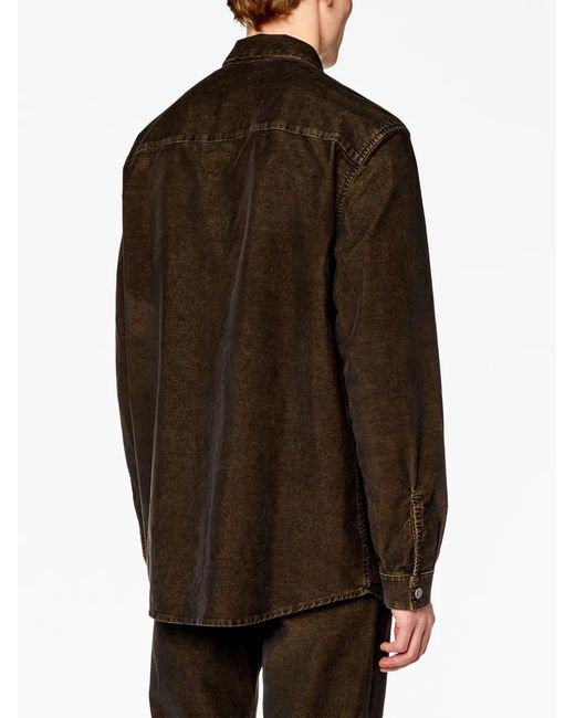 DIESEL Brown D-Simply-Over Corduroy Shirt for men