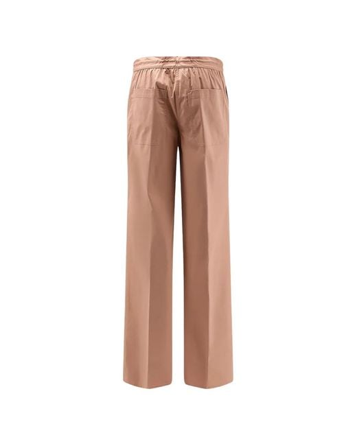 Semicouture Natural Pantalon Droit À Poches À Rabat