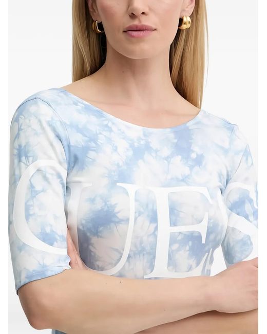 Guess Blue Tie-Dye Logo Bodysuit