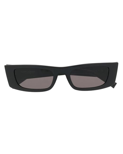 Saint Laurent Black Logo-Print Sunglasses