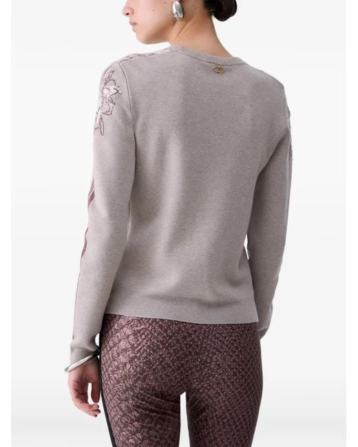 Liu Jo White Jacquard Sweater