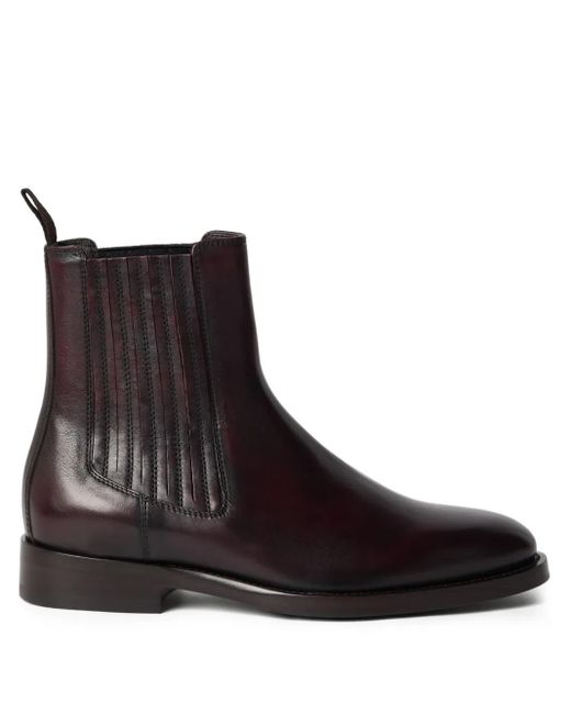 Brunello Cucinelli Black Leather Chelsea Boots for men