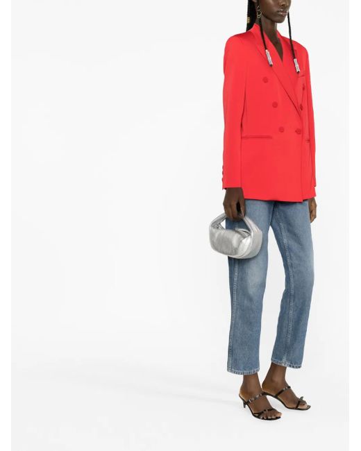 Pinko Double-Breasted Tailored Jacket With Sharp Lapels