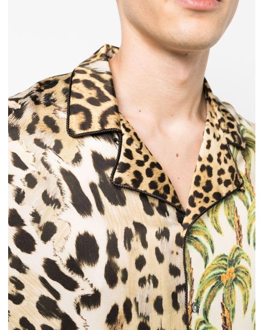 Chemise à motif tigre Roberto Cavalli pour homme en coloris Métallisé | Lyst