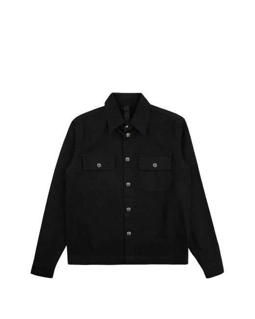 Chrome Hearts Black Work Dog Button Up Shirt for men