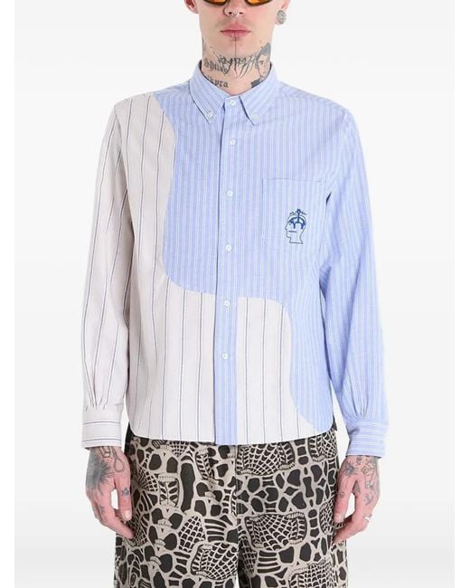 Brain Dead Blue Brooks Brothers California Shirt for men