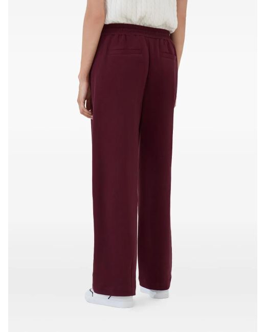Brunello Cucinelli Red Elasticated-Waistband Sweatpants