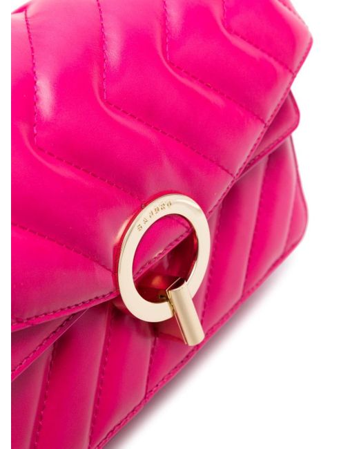 Sandro Pink Quilted Leather Bag