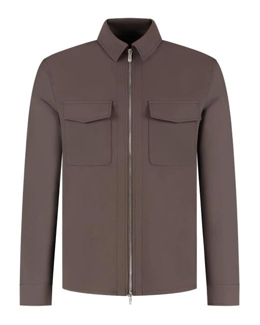 Giacca Con Zip di Marco Pescarolo in Brown da Uomo