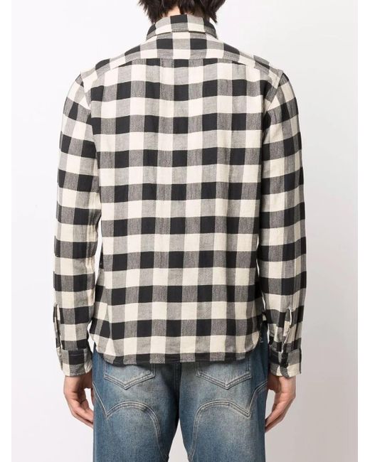 Camicia A Quadri di RRL in Black da Uomo