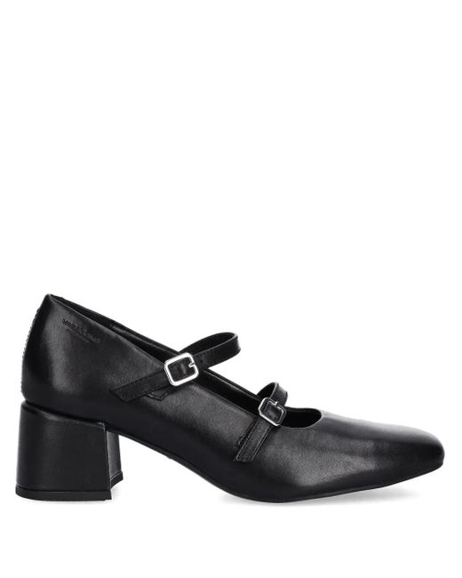 Vagabond Pumps Met Dubbele Gesp En Blokhak in het Black