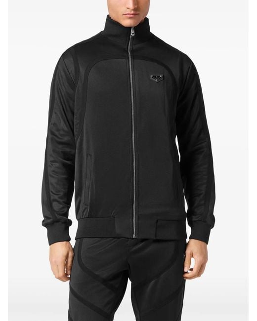 Philipp Plein Black Olympic Jogging Jacket for men