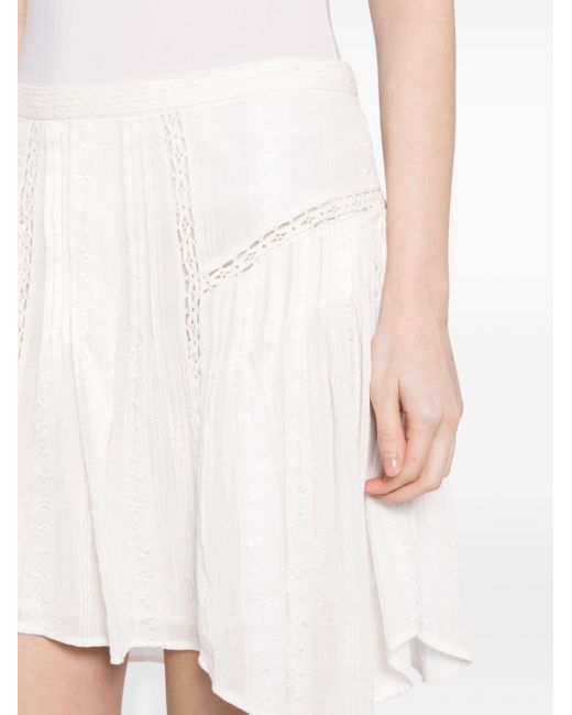 Isabel Marant White Jorena Cotton Miniskirt
