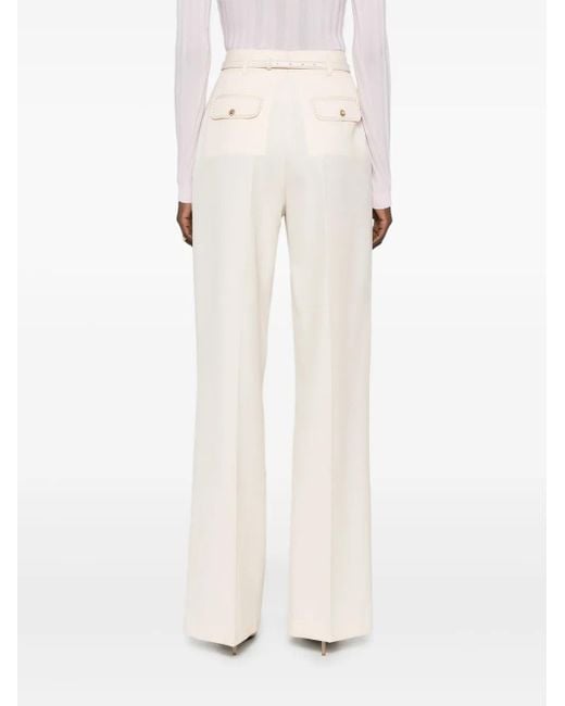 Elisabetta Franchi White Wool Trousers