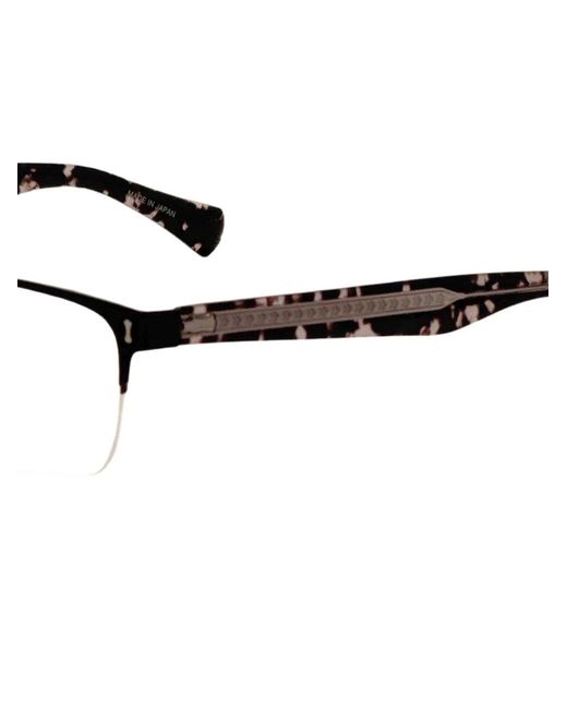 John Varvatos Black Rectangle-Frame Glasses for men