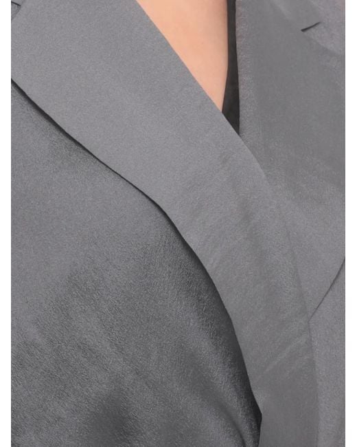 Emme Gray Sheer Belted Coat