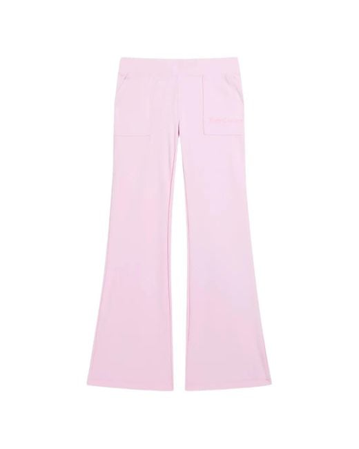 Juicy Couture Pink Low-Rise Track Pants