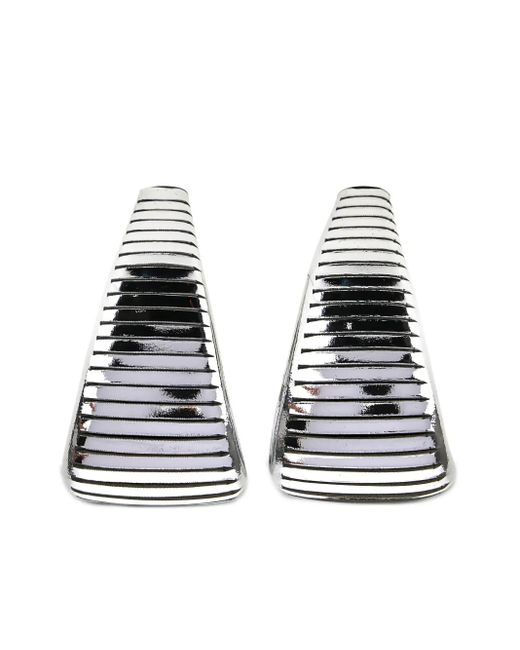 Pendientes de cuero SO-LE STUDIO de color White