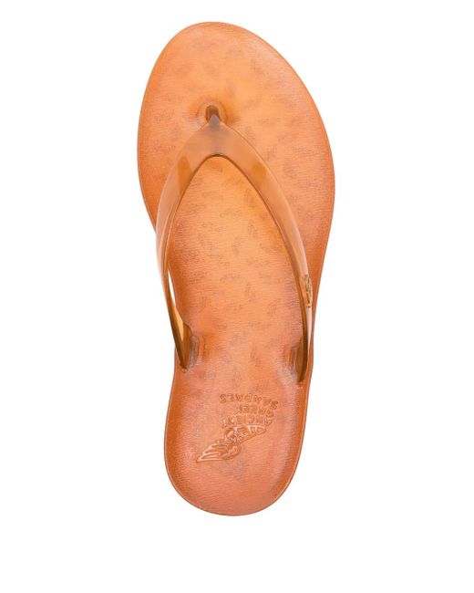 Ancient Greek Sandals Brown Jelly Flip Flops