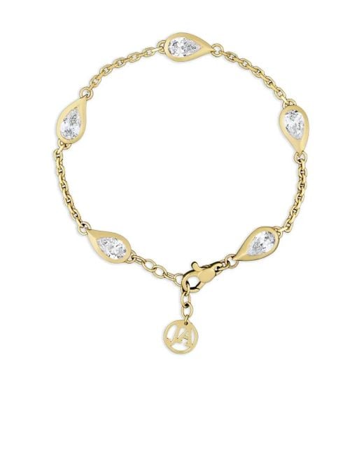 Jewels Aficionado 14Kt Gouden Mika Armband Met Peervormige Diamant in het Metallic