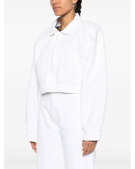 3x1 White Amelia Cropped Jacket