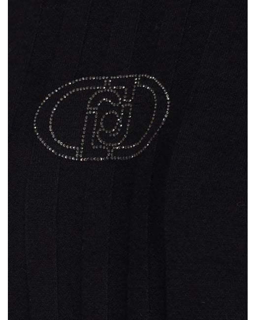Liu Jo Blue Crystal-Embellished Crew-Neck Sweatshirt