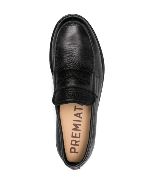 Premiata Loafer aus strukturiertem Leder in Black für Herren