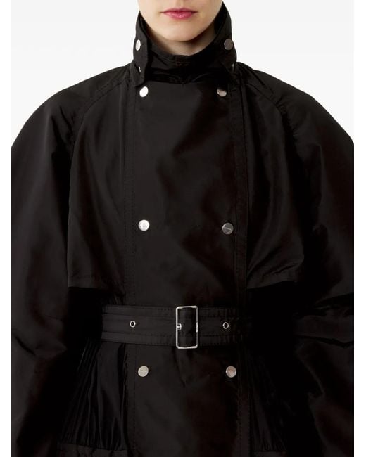 Abrigo Con Cinturón Lanvin de color Black