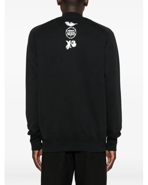 Y-3 Black Logo Cotton Sweatshirt for men