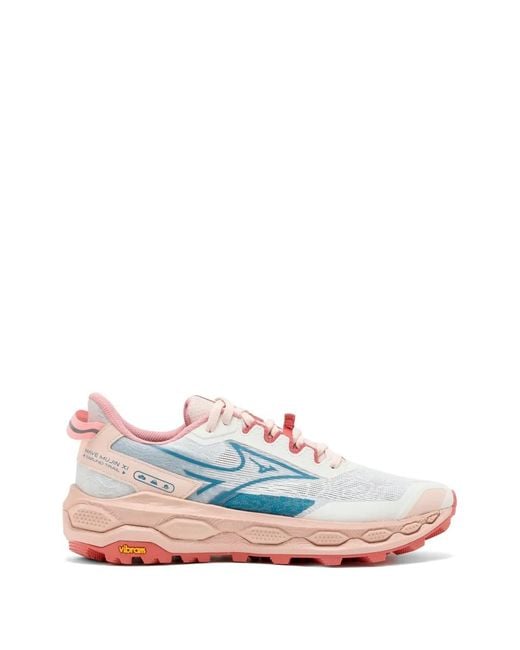 Mizuno White Wave Daichi 9 Logo-Print Sneakers