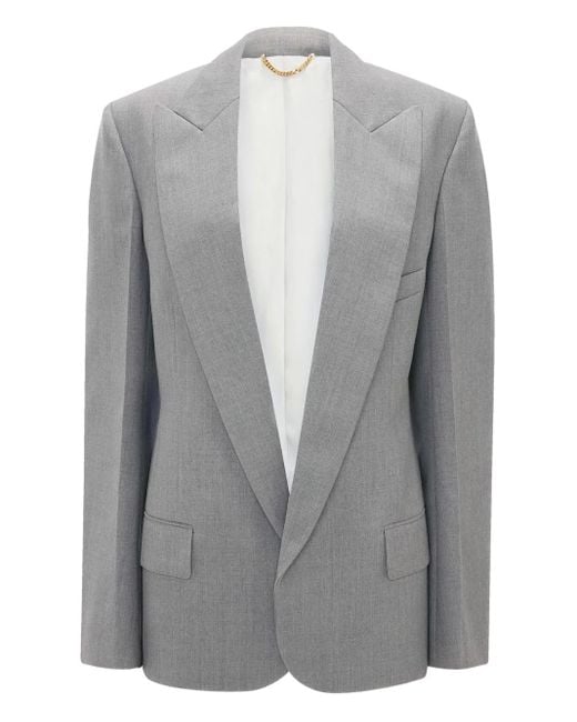 Chaqueta con manga esculpida Victoria Beckham de color Gray