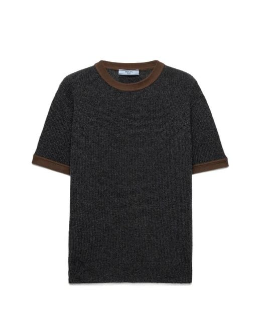 Prada Black Pull En Cachemire
