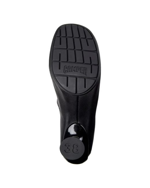 Camper Black Right Left Leather Loafers