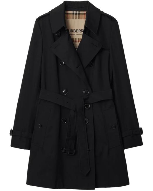 Burberry Black Short Chelsea Heritage Trench Coat