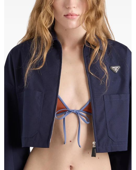 Top Bikini di Prada in White